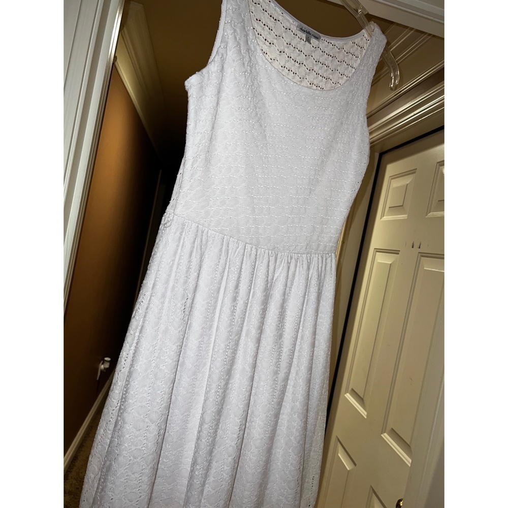 White Lace Strapless Dress